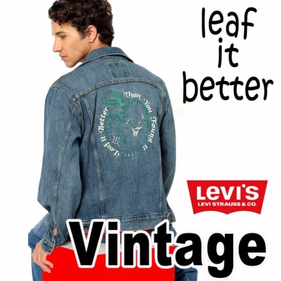 Levi's MCM blue denim jacket with embroidery - Picture 5 of 5